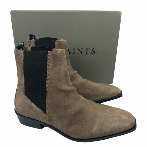 AllSaints Markus Chelsea Boot, Size 10 - Taupe Suede at Nordstrom Rack